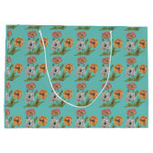 ポピーかわいらしラッピング紙ラージ抱き枕 ラージペーパーバッグ (裏面)