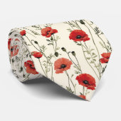 ポピーがクリームに ネクタイ (ロール)