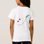 ポピーという名前の女の子のフラワーのTシャツ Tシャツ (裏面)