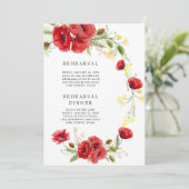 ポピーとイエローワイルドフラワーのカラフルリハーサル 招待状 (スタンド正面)