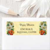 ポピーとコーンフラワーカスタムズフローラ住所 シール (インサイチュ)