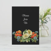 ポピーとコーンフラワーカスタムズフローラ招待状 招待状 (スタンド正面)