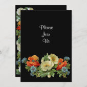 ポピーとコーンフラワーカスタムズフローラ招待状 招待状 (正面/裏面)