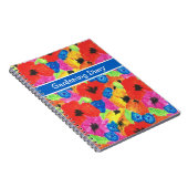 ポピーとコーンフラワースパイラルノートまたはジャーナル ノートブック (右側)