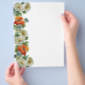 ポピーとコーンフラワーズフローラカスタムフライヤー チラシ (手)