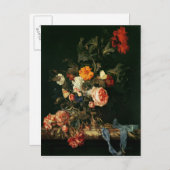 ポピーとバラの静物詩 ポストカード (正面/裏面)