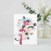 ポピーとバラはがき ポストカード (スタンド正面)