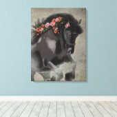 ポピーとフライシア語 – キャンバスプリント (インサイチュ (ウッドフロア))