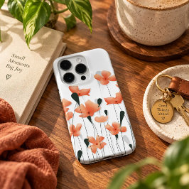 ポピーと光のボタニカルスマホケース iPhone 16 PROケース