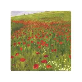ポピーと牧草地（1896年）メルセパールシニェイ メタルプリント