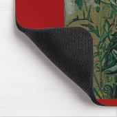 ポピーと蝶(F748)ヴァンゴッホファインアート マウスパッド (コーナー)