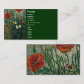 ポピーと蝶(F748)ヴァンゴッホファインアート 名刺 (正面/裏面)