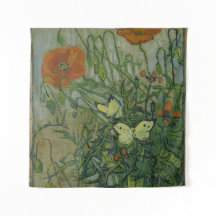 ポピーと蝶by Vincent Vanゴッホ