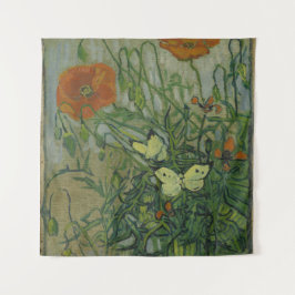 ポピーと蝶by Vincent Vanゴッホ タペストリー