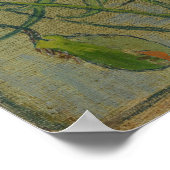 ポピーと蝶by Vincent Vanゴッホ ポスター (角)