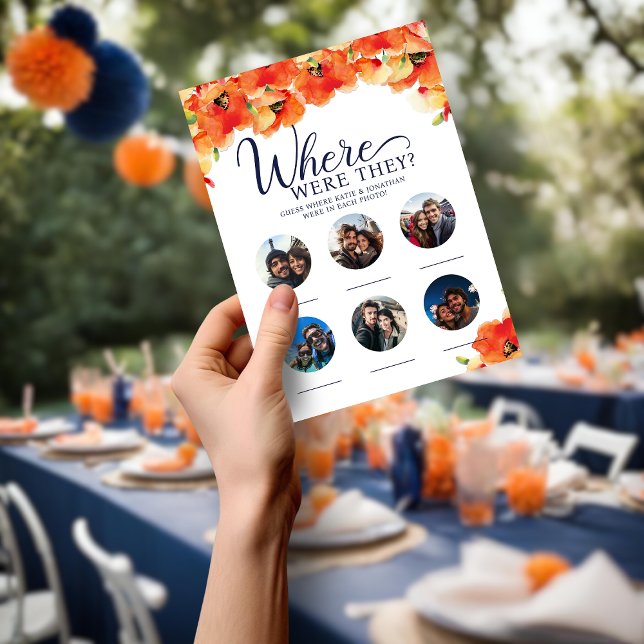 ポピーどこ彼らはウェディングシャワーパーティーゲーム (Poppy Where Were They Wedding Shower Party Game)