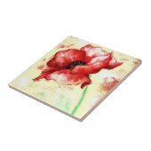 ポピーなセラミックタイル絵画- Art タイル (側面)