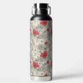 ポピーな花園の模様 ウォーターボトル (正面)