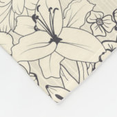 ポピーな花園の模様 フリースブランケット (角)