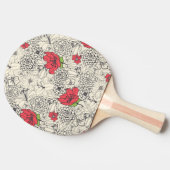 ポピーな花園の模様 卓球ラケット (横)