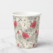 ポピーな花園の模様 紙コップ (裏面)