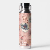 ポピーに蝶とトンボ ウォーターボトル (背面)