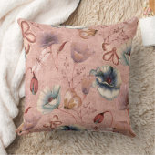 ポピーに蝶とトンボ クッション (ブランケット)