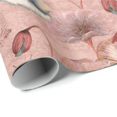 ポピーに蝶とトンボ ラッピングペーパー (ロールコーナー)