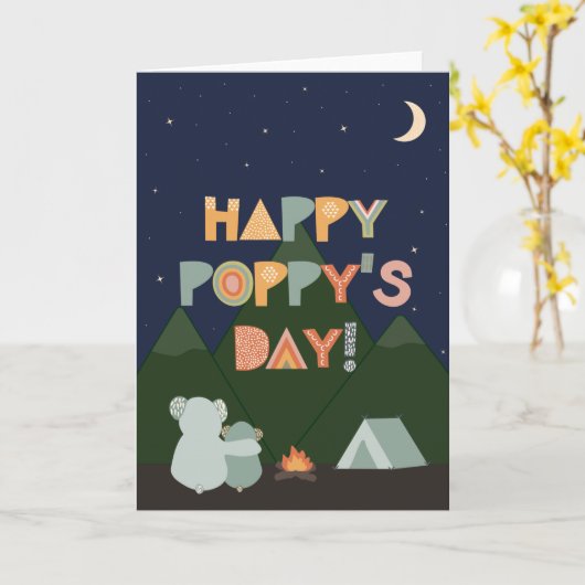 ポピーのお父さんのデイカード カード (黄色い花)