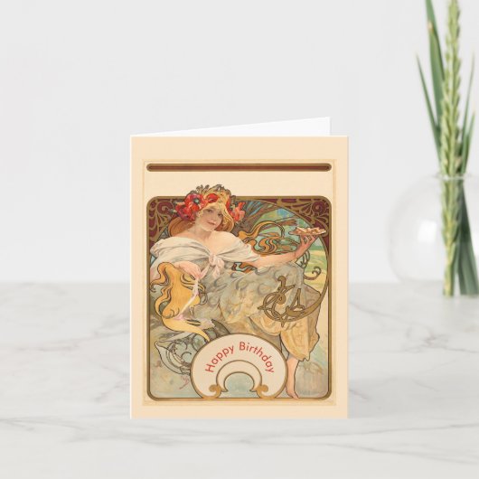 ポピーのかんざしをつけた女性 シーズンカード (正面)