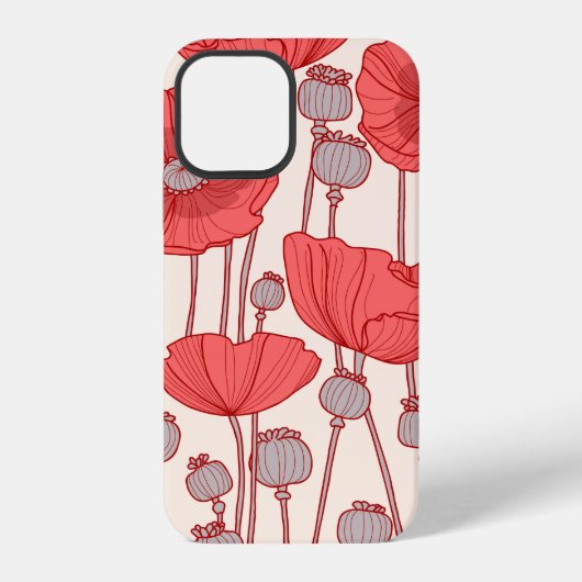 ポピーのはっきりしない模様 iPhoneケース (裏面)