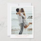 ポピーのオレンジ色の花の結婚式の日付を保存 (裏面)