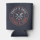 ポピーのグリルパーソナライズされた年が成立 缶クーラー (正面)