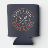 ポピーのグリルパーソナライズされた年が成立 缶クーラー (裏面)