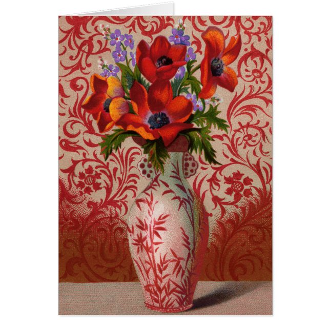 ポピーのグリーティングカード (正面)