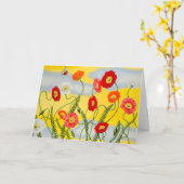 ポピーのグリーティングカード カード (黄色い花)