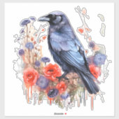 ポピーのステッカーのカラス シール (シート)