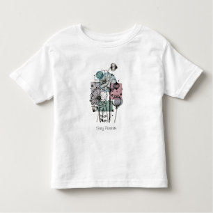 ポピーのドードルのインクと水色のTシャツ トドラーTシャツ
