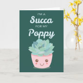 ポピーのバレンタインデーと多肉食かわいい カード (黄色い花)