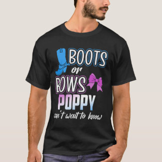 ポピーのブーツまたは弓グランパパパリビールベビー翔 Tシャツ