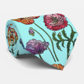 ポピーのポピー水の色アクアマリンメンズネックタイ ネクタイ (ロール)