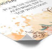 ポピーのミモザ バー ブライダル シャワー サイン (角)