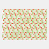 ポピーのワイルドフラワーガーデン盛り合わせギフトラップ ラッピングペーパーシート (正面3)