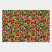 ポピーのワイルドフラワーガーデン盛り合わせギフトラップ ラッピングペーパーシート (正面)