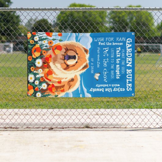 ポピーの中でチャウガーデンバナー3'x5' 横断幕 (インサイチュ)