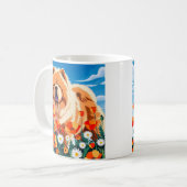 ポピーの中で チャウチャウ  コーヒーマグカップ (正面左)