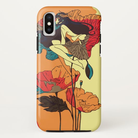 ポピーの女の子が風に Case-Mate iPhoneケース (裏面)