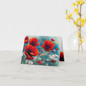 ポピーの思い出 – 永遠に感謝 カード (黄色い花)