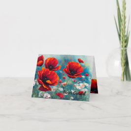 ポピーの思い出 – 永遠に感謝 カード