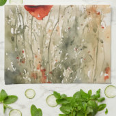 ポピーの日v.1 キッチンタオル (折り畳み)